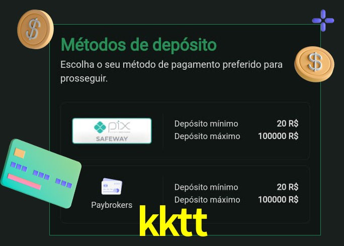 O cassino kktt oferece uma grande variedade de métodos de pagamento